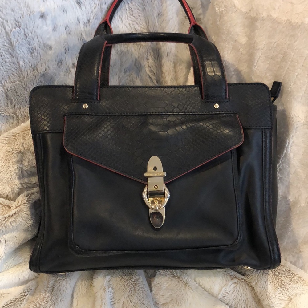 Henri Bendel Black and Red Shoulder Bag